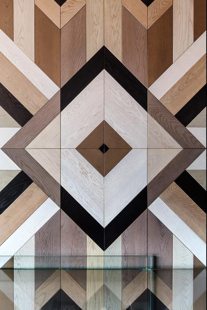 合肥150㎡ 现代简约风,地板拼花上墙真有范!