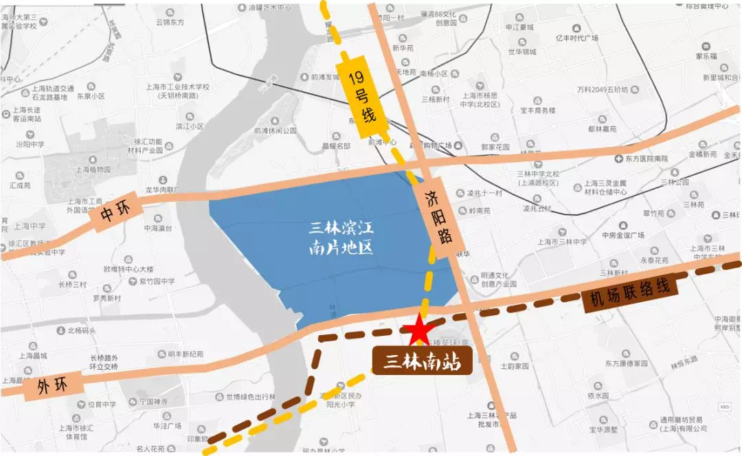 两条线路在三林南站交汇,大概在这个位置.