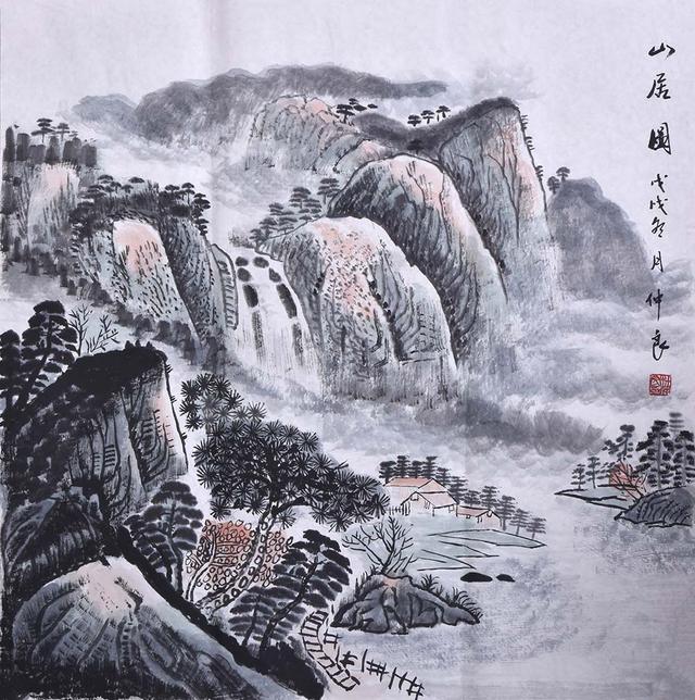 《峡江晨韵》李锡冬 图自【梧桐画业】初晴雨后润禾苗,白水明田兴致高