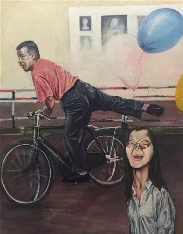 5x100cm 1992何云昌 《自己和自己-手术后》 布面油画 90x120cm