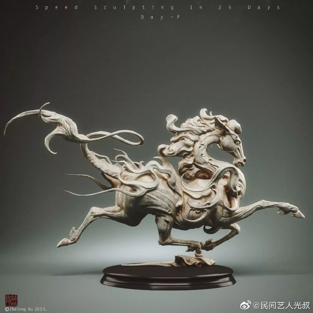 鬼神誌 | 光叔在26天里,创作了26个数字雕塑,他是这么做到的_dsmax