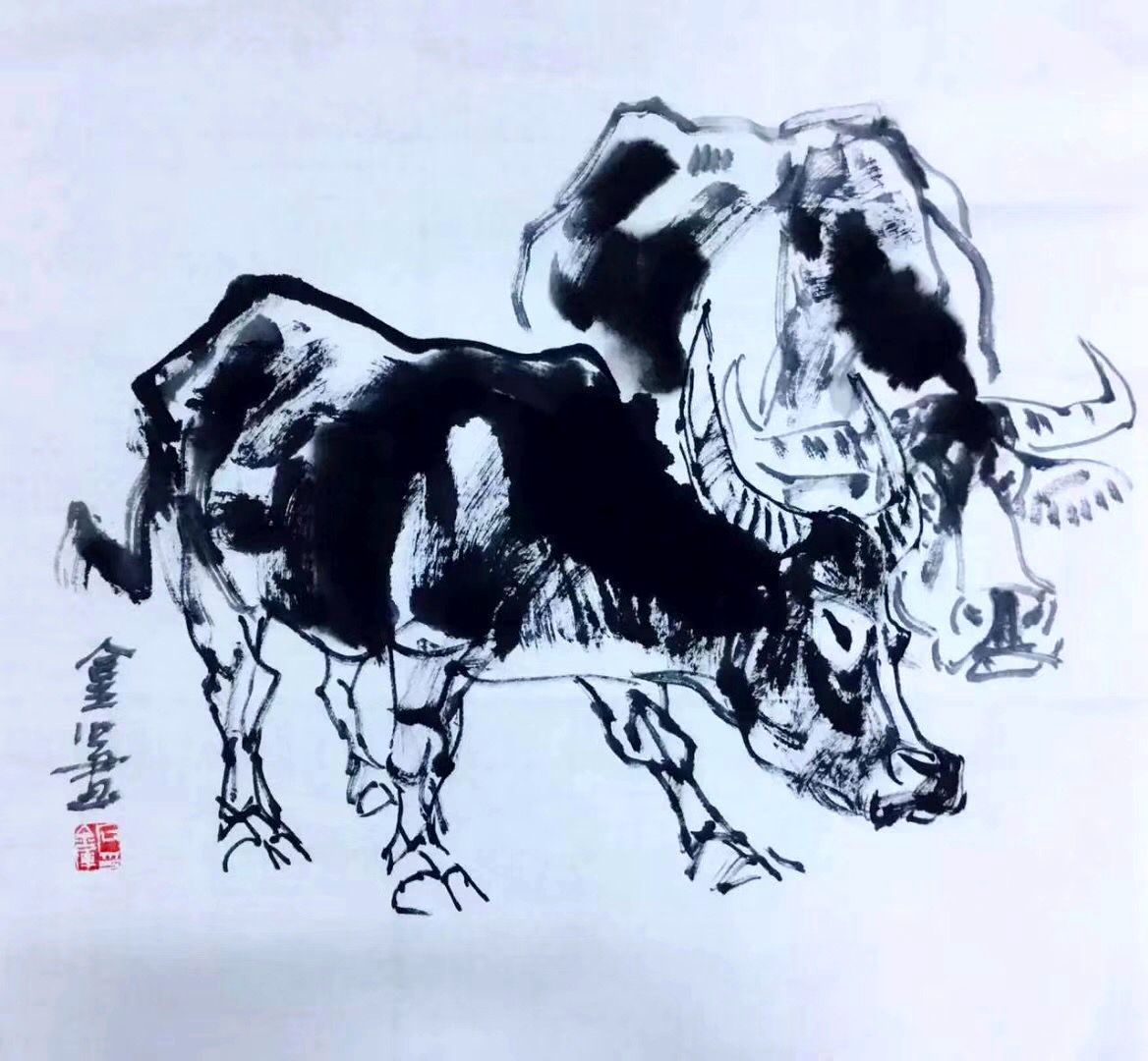 庆祝建党98周年北斗牛人石金库作品欣赏