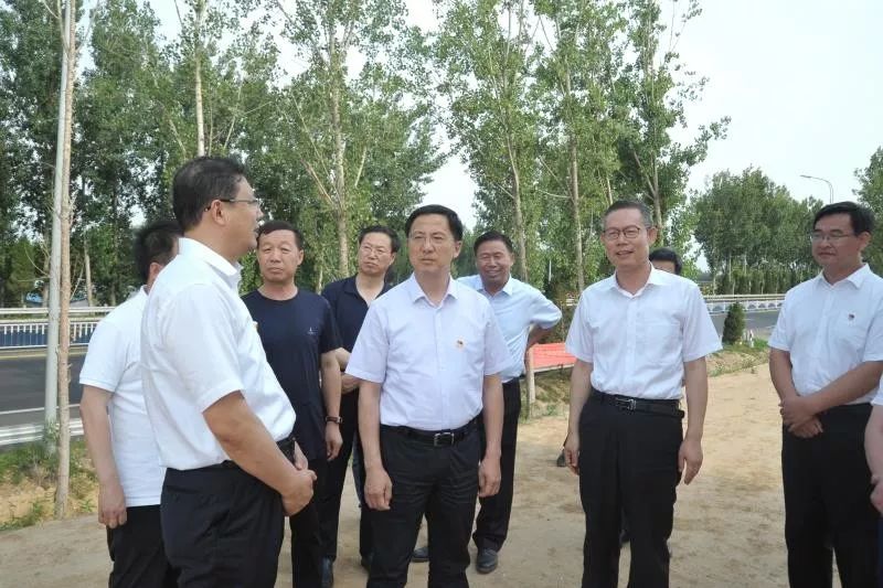 惠新安书记到寿光调研灾后水利工程重建情况