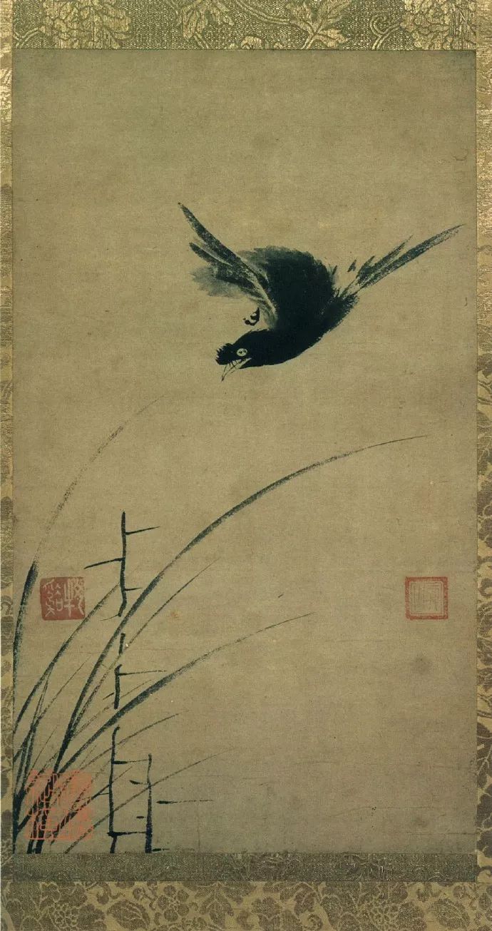 牧溪《叭叭鸟图》