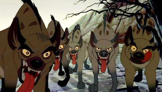 《狮子王》,里面的大反派鬣狗,它们的狡猾和邪恶给我们童年留下了深刻