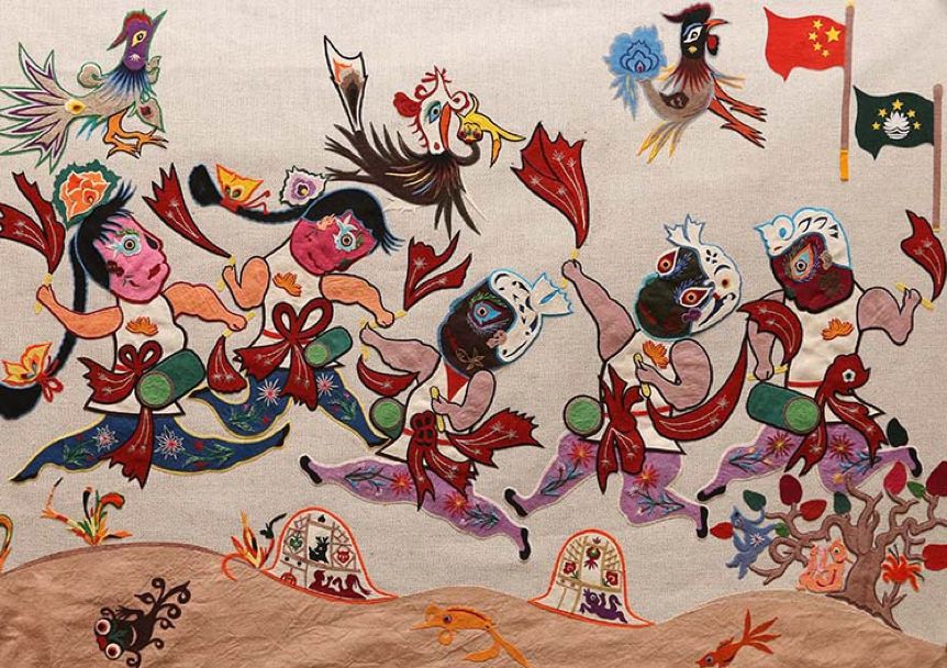 同时,大家还能够在小程序上赏析民间艺术大师郭如林,布堆画代表性