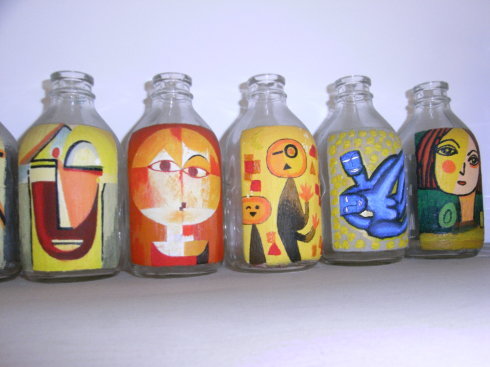 瓶子画画创意作品图片