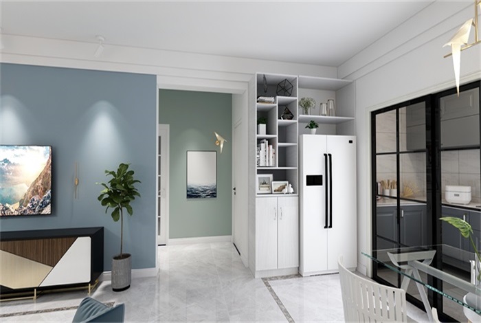 金桥澎湖湾104平米北欧风装修蓝白色系清新文艺范儿