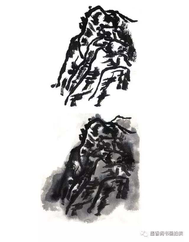 国画教程:山水画的用墨方法_画面