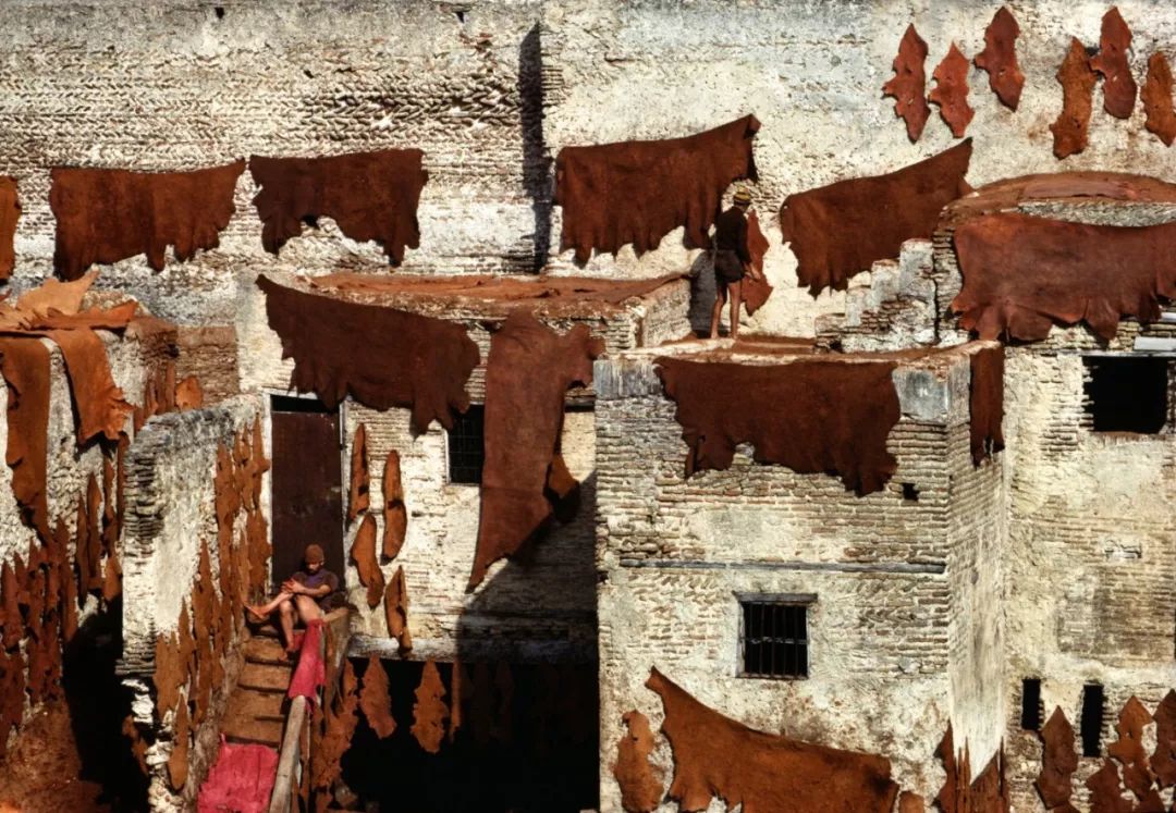 sidi moussa社区的制革工人摩洛哥,菲斯,格尔尼兹区,1984年© bruno