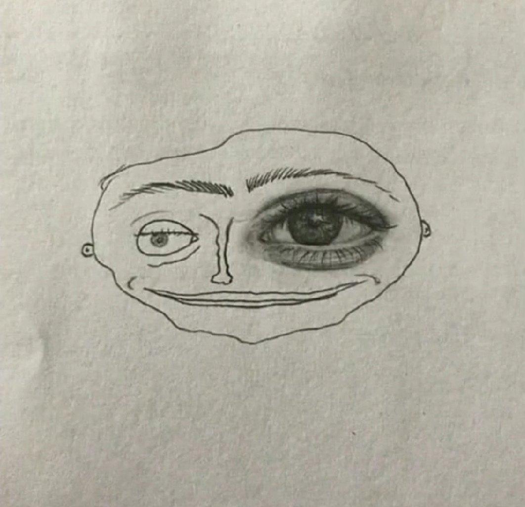 美术生考试时间不够画出灵魂画作让老师哭笑不得