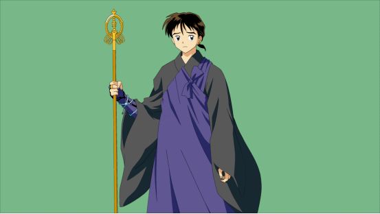 弥勒弥勒法师从来崇尚先礼后兵原则,除了对着奈落,一般都是能动口不动