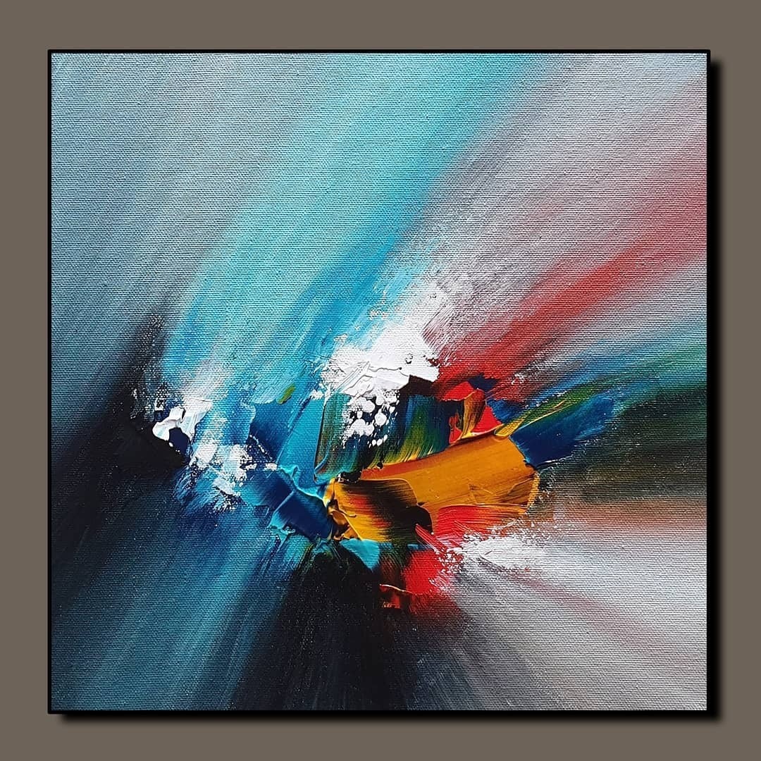 感受抽象油画之美感受画家对色彩的把控