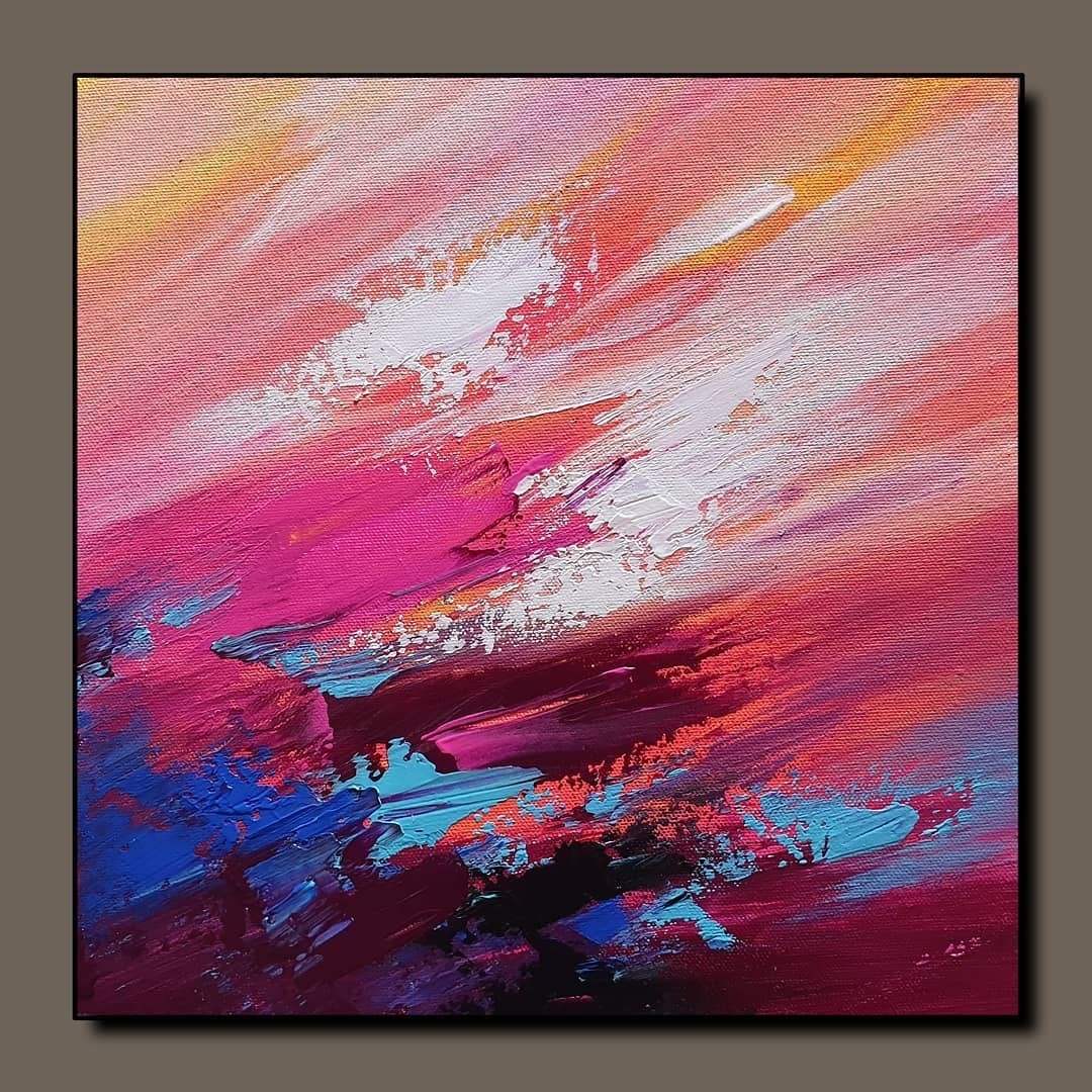 感受抽象油画之美感受画家对色彩的把控