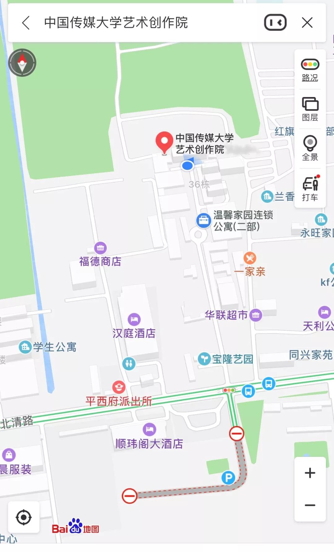 中国传媒大学地图图片