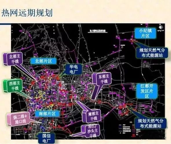 揚州2018年8月,《揚州市區熱力管網專項規劃(2016-2030)》通過相關