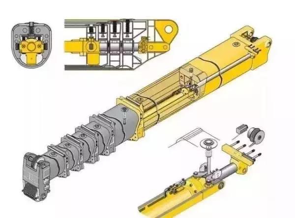 吊车伸缩臂原理图图片