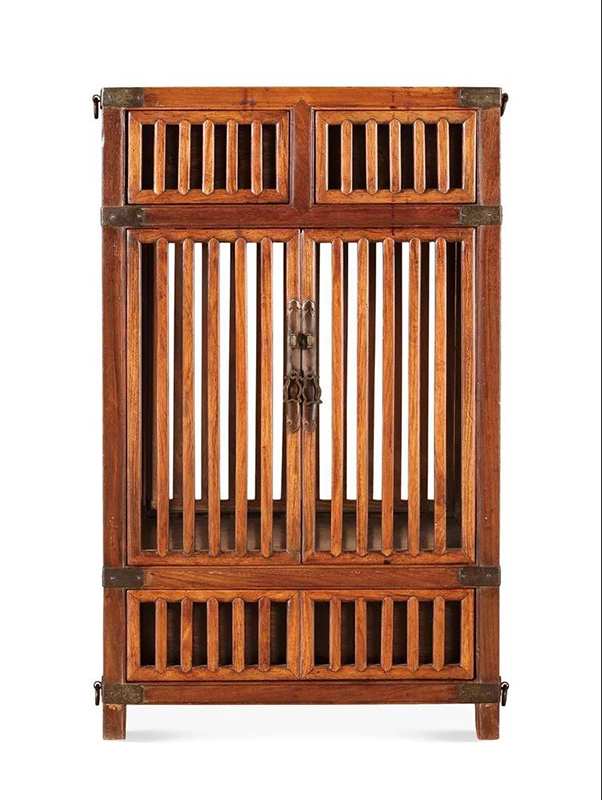 5437清 黄花梨竖棂格箱笼长35.9厘米68宽38.1厘米68高58.