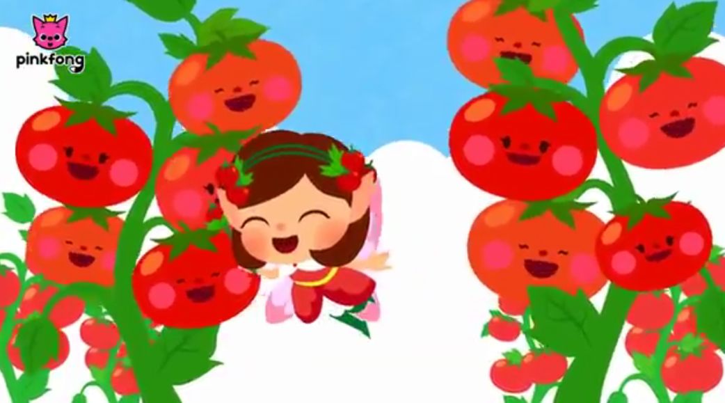 今日儿歌(请在wifi网络下打开)tomato西红柿red,red,tomato!