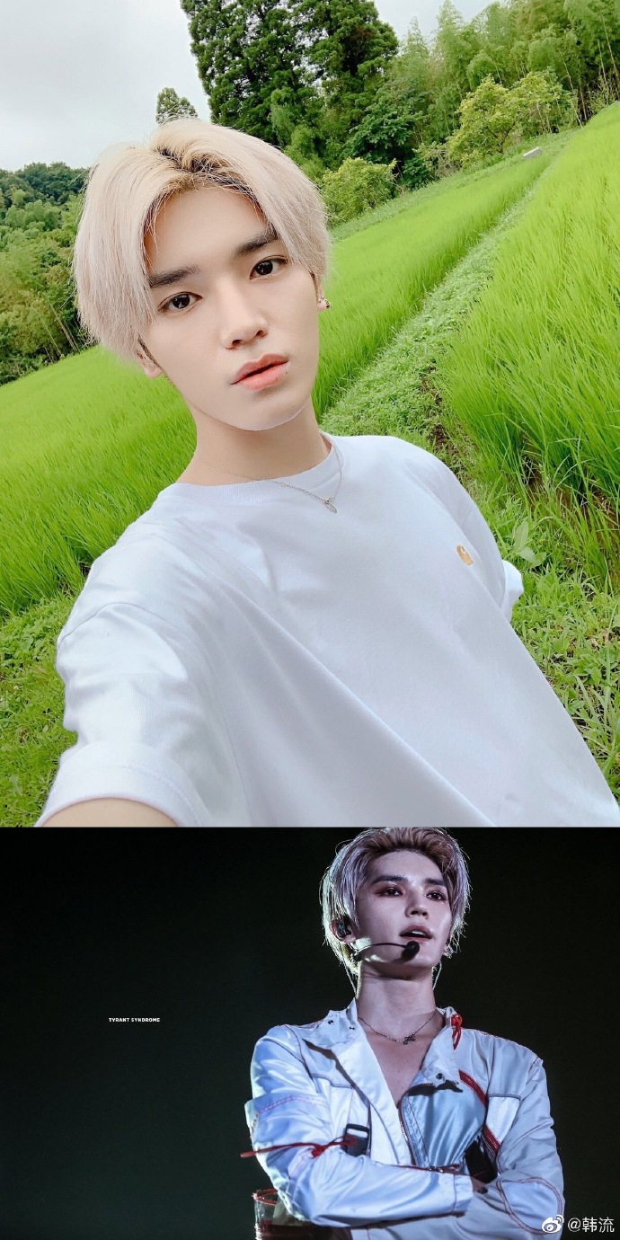 品品今天染了天蓝色发色的李泰容2d精灵美爆发