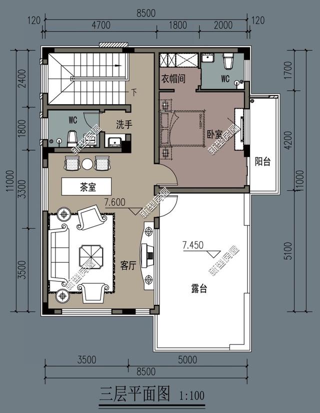 5米面宽占地99平这样建农村房,临街的朋友羡慕坏了