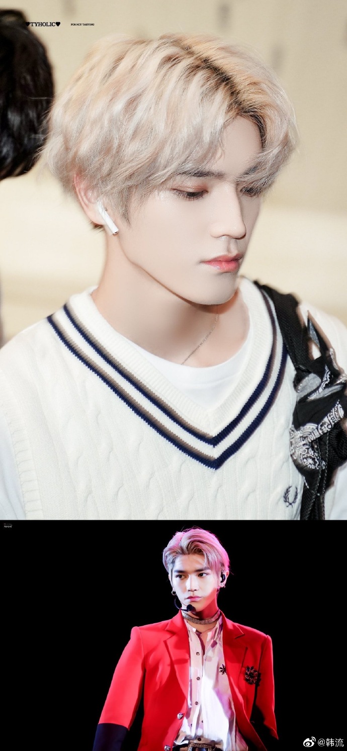 品品今天染了天蓝色发色的李泰容2d精灵美爆发