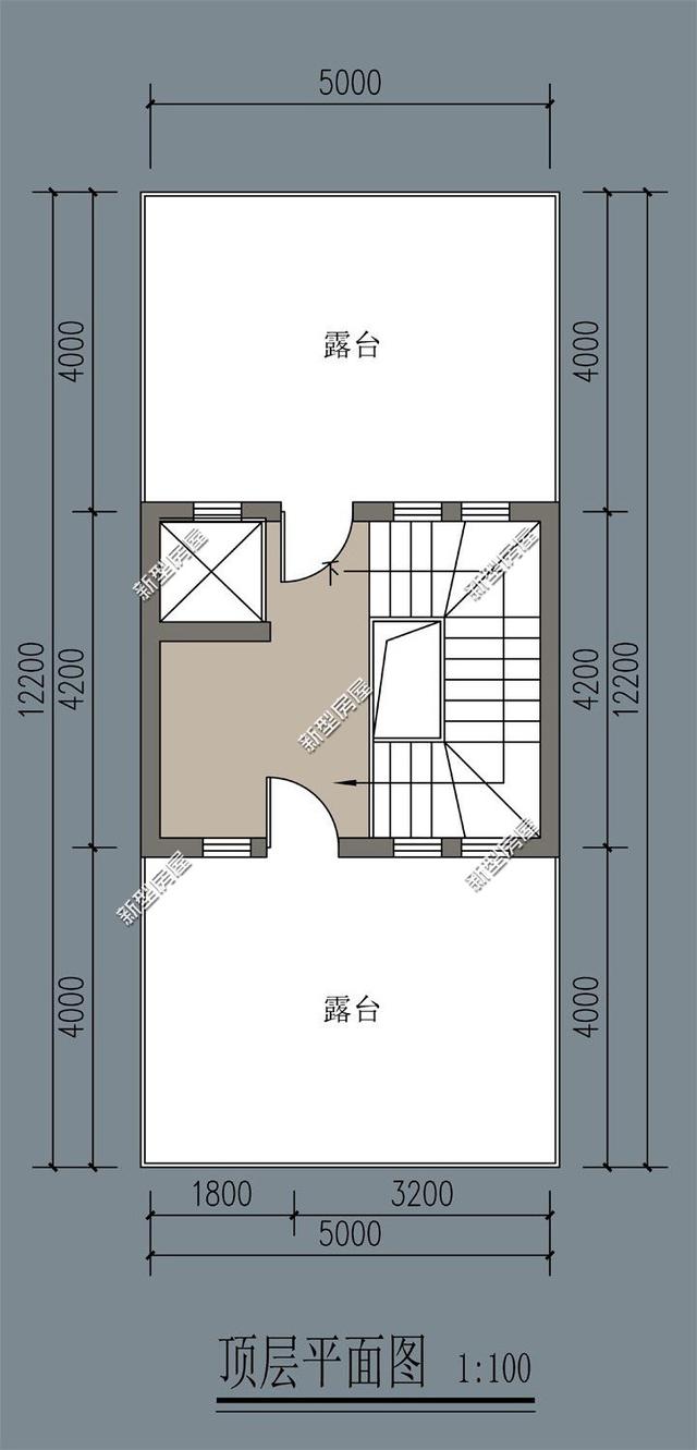 面宽5米自建房设计图片