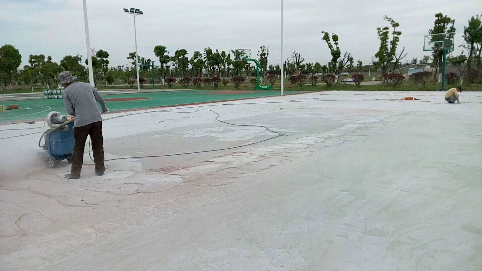 新国标硅pu球场施工工艺有哪些环保硅pu网球场施工方案硅pu材料的优点