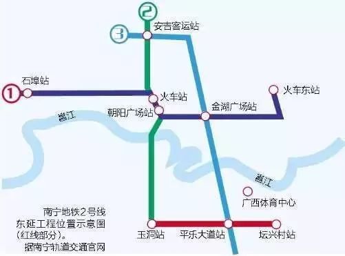 南寧地鐵又有新消息地鐵4號線2號線東延長線預計明年底也要開通啦