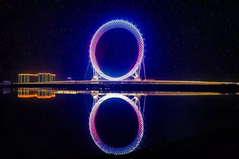当网红的机会来了赶紧去拍片渤海之眼摩天轮夜场开启