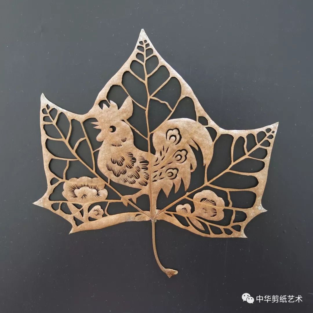山东王红娟女士剪纸与叶雕艺术赏析