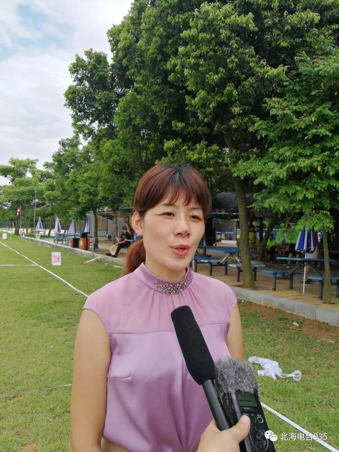 合浦县文体广电旅游局副局长谢玉芳"我们重点做好了赛事的安全保卫