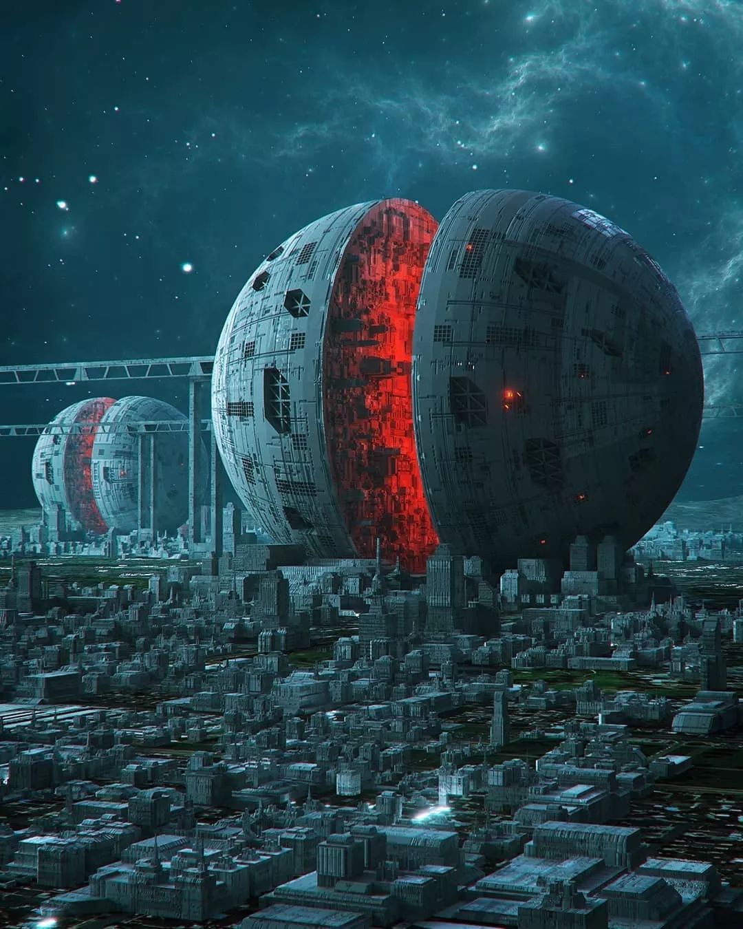 能上瘾庞大的c4d科幻场景你见过吗