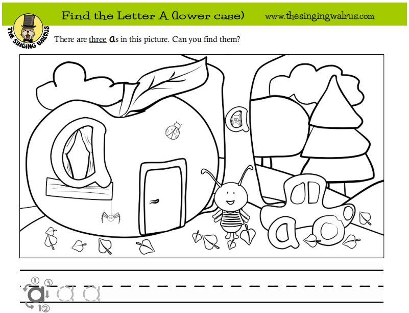 find the letter找字母游戏动画,让孩子熟记26个英文字母,附练习