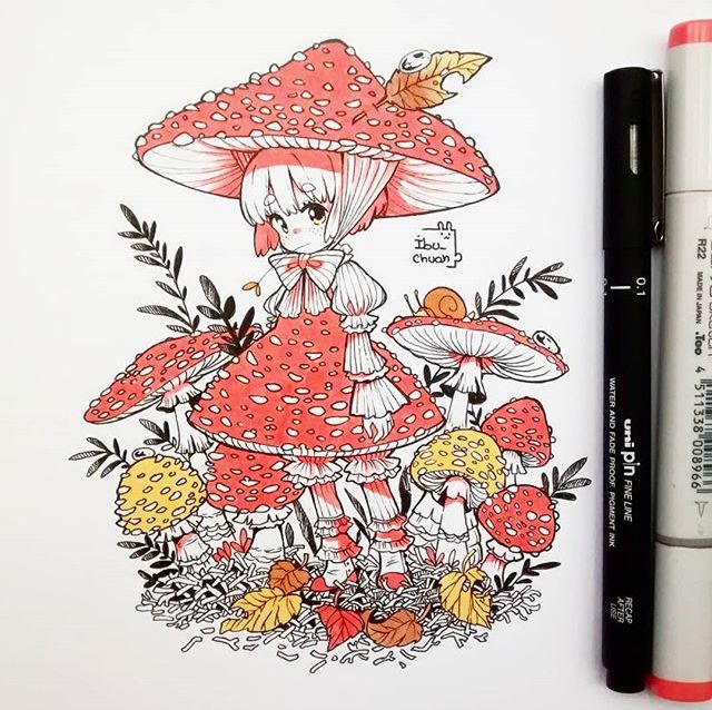 西班牙的17岁插画师和她彩虹般的作品ibu_chuan用色绚烂的马克笔插画