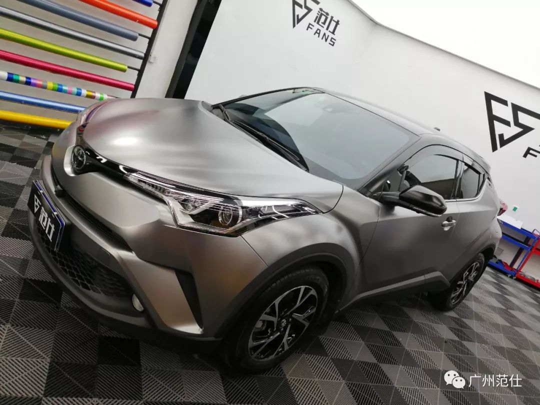 丰田chr拼色改色电光钛灰amp电光金属黑