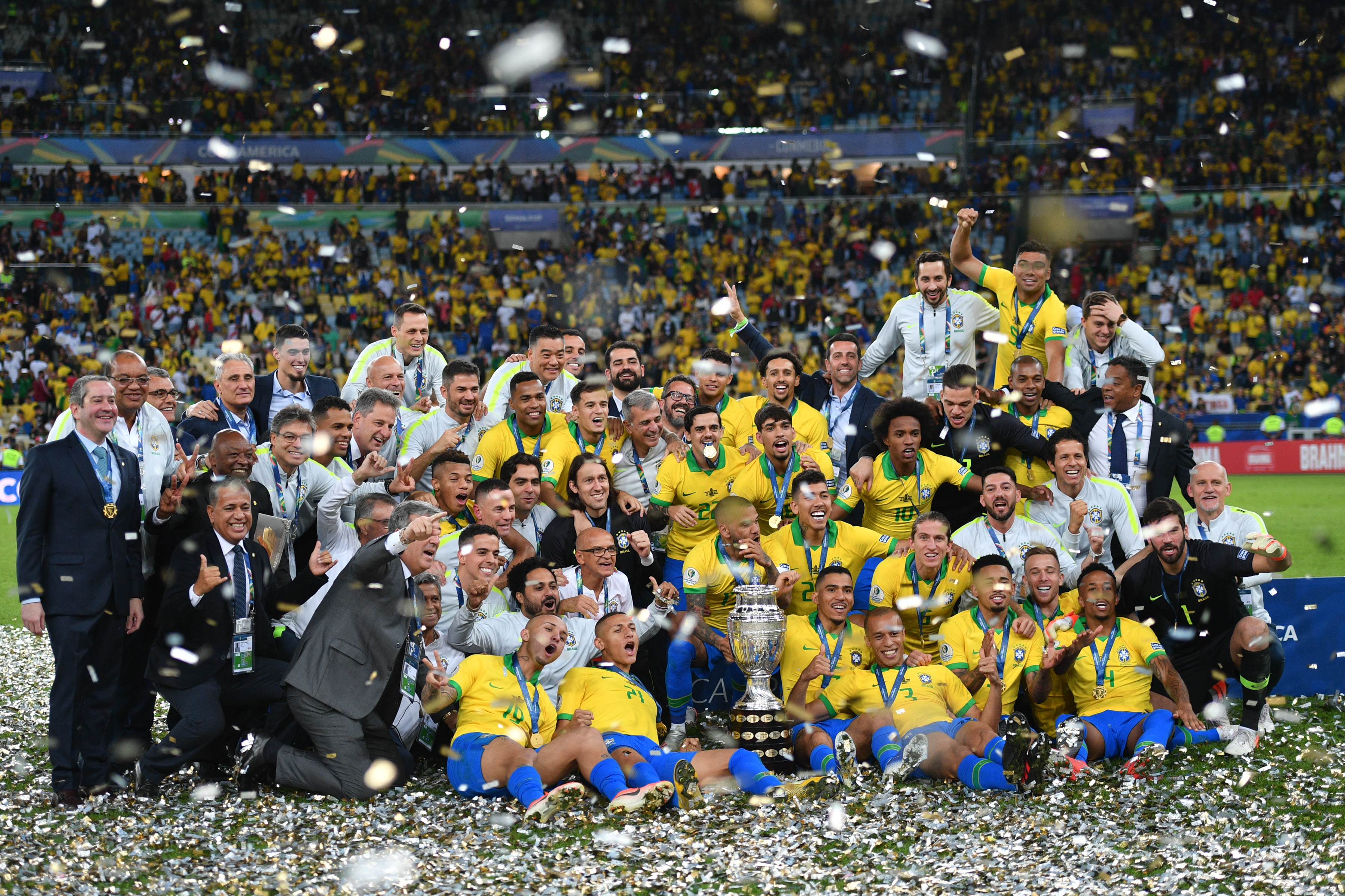 足球——美洲杯:巴西夺冠