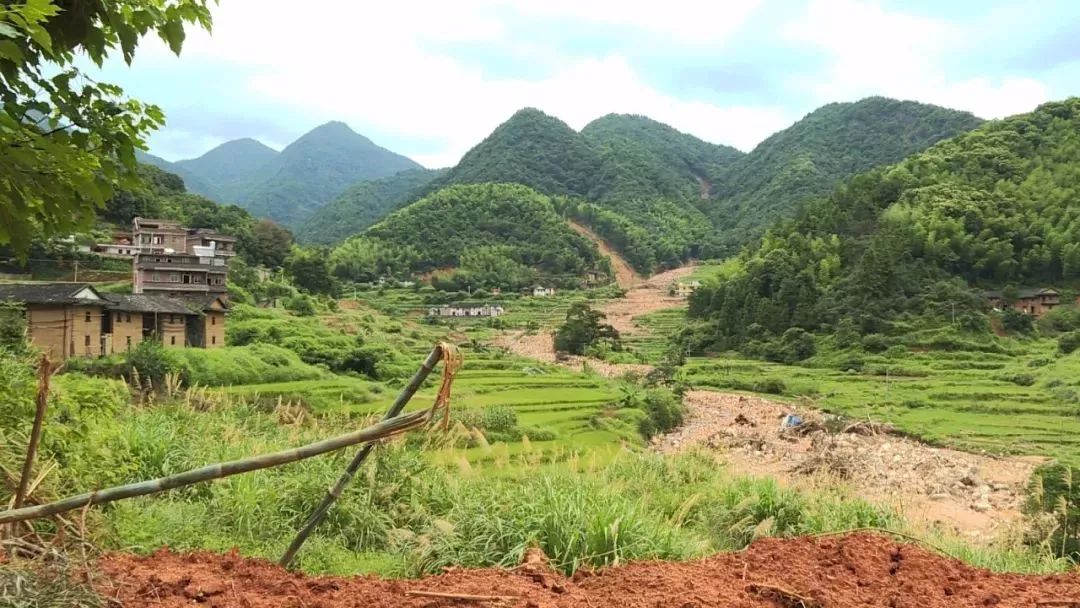 縣長楊利華的陪同下深入到受災最為嚴重的貝嶺鎮雁化村,米貝村,實地