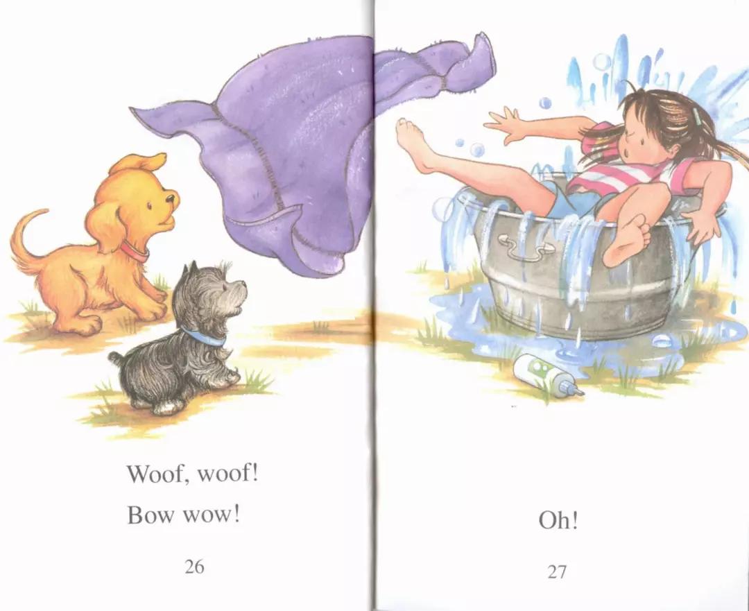 bow wow! 哇哇! let go of the towel, puddles!