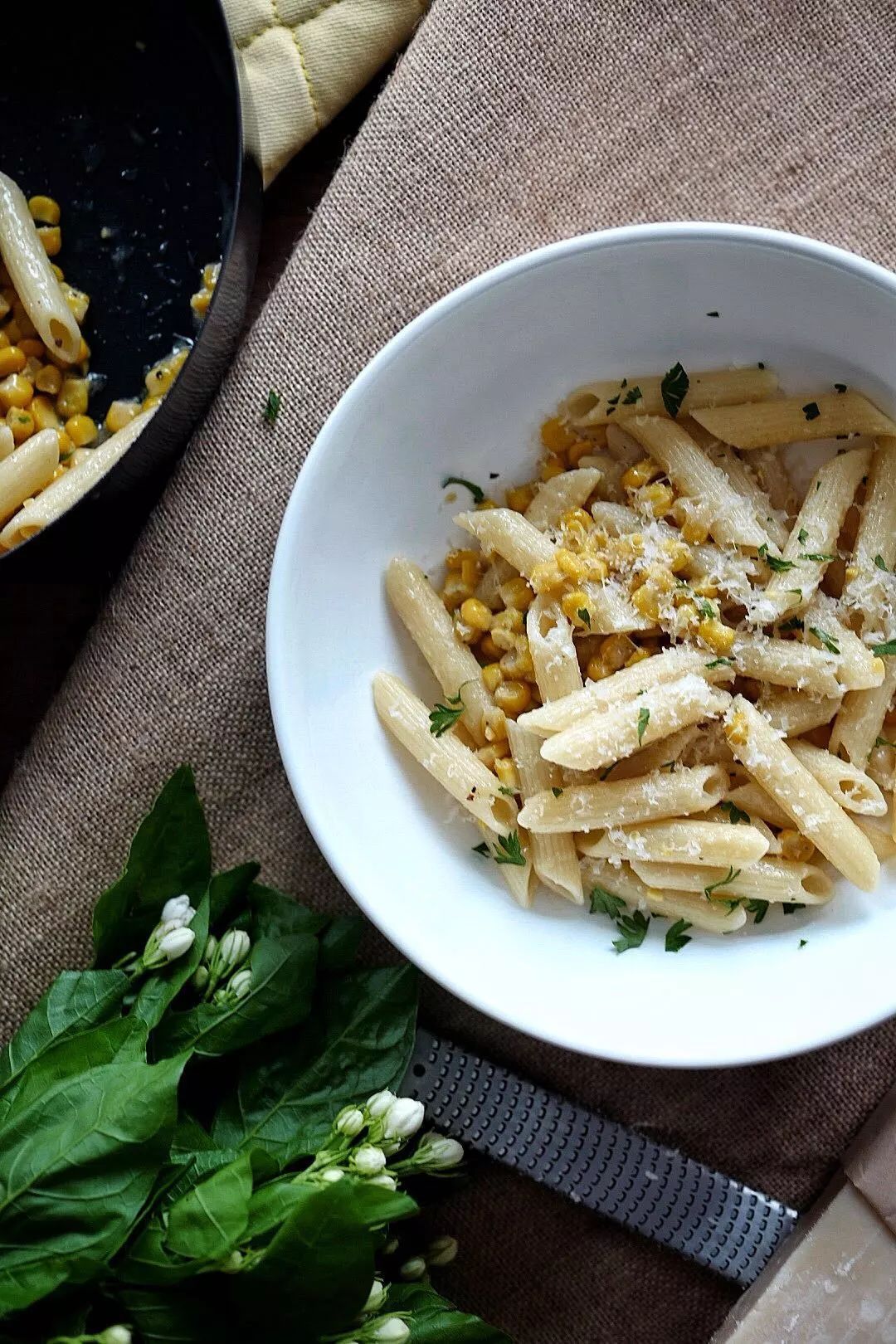 夏季感十足的butter corn pasta