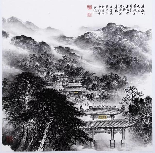 右上图 潘允洪《江谷水库》,右下图 丁群英《山村雨后》画展详情请戳