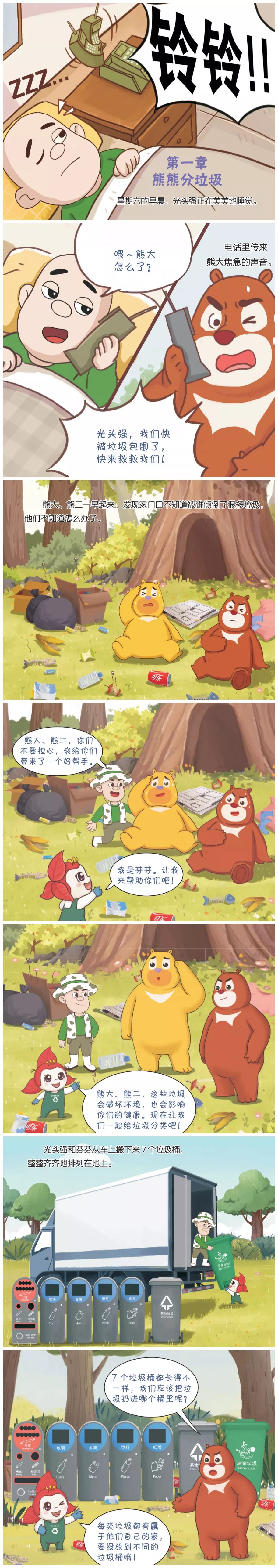 熊大熊二光头强出马,漫画秒懂深圳垃圾分类!