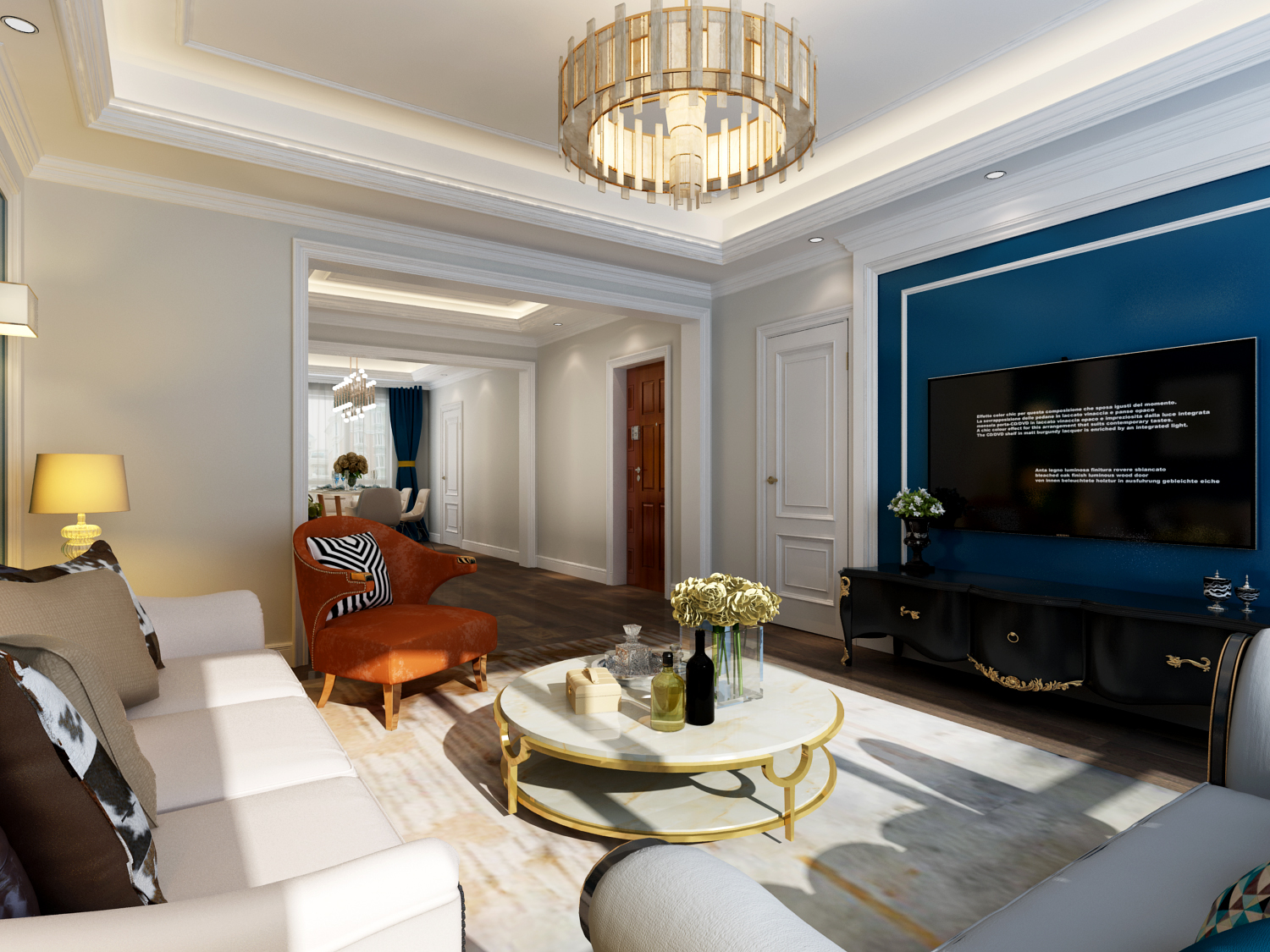 大连装修公司海韵华府欧式装修风格166平