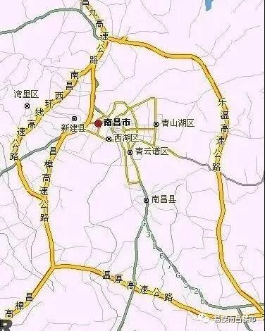 先後經新建區流湖鄉,石崗鎮,西山鎮,安義縣的喬樂鄉,石鼻鎮,長埠鎮