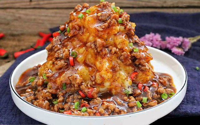 巨简单零失败的黑椒肉末土豆泥好吃到跳脚