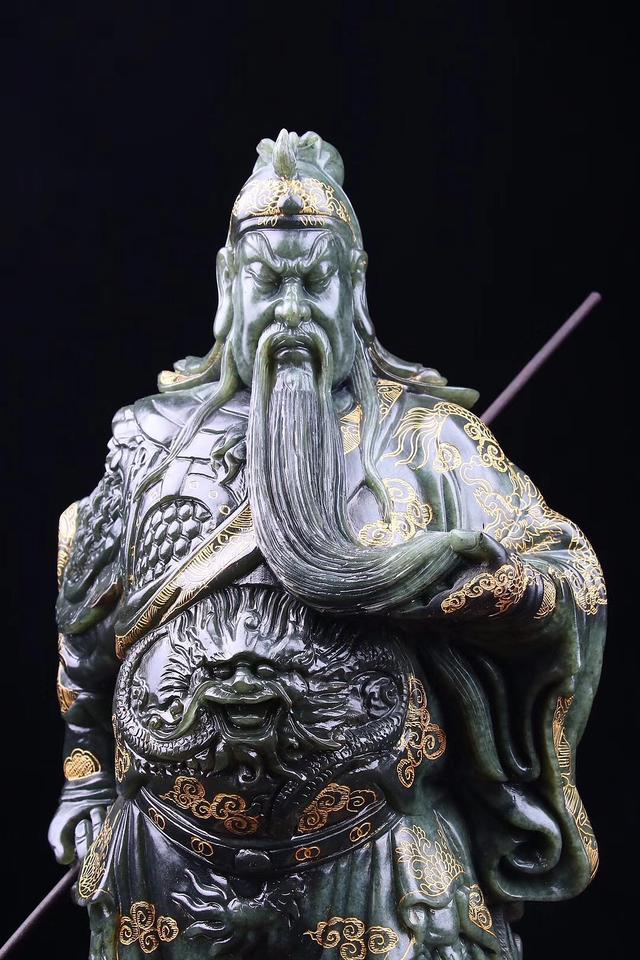 丹东绿石 霸气关公