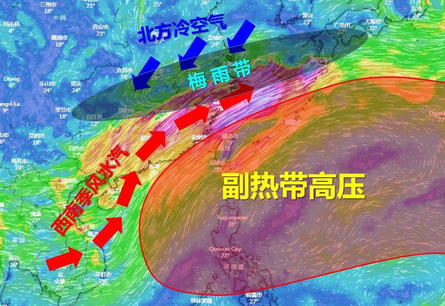 中国雨带推移图图片