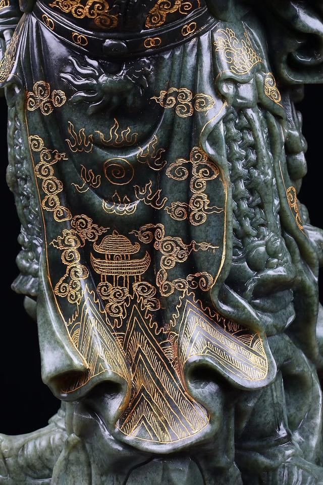 丹东绿石 霸气关公