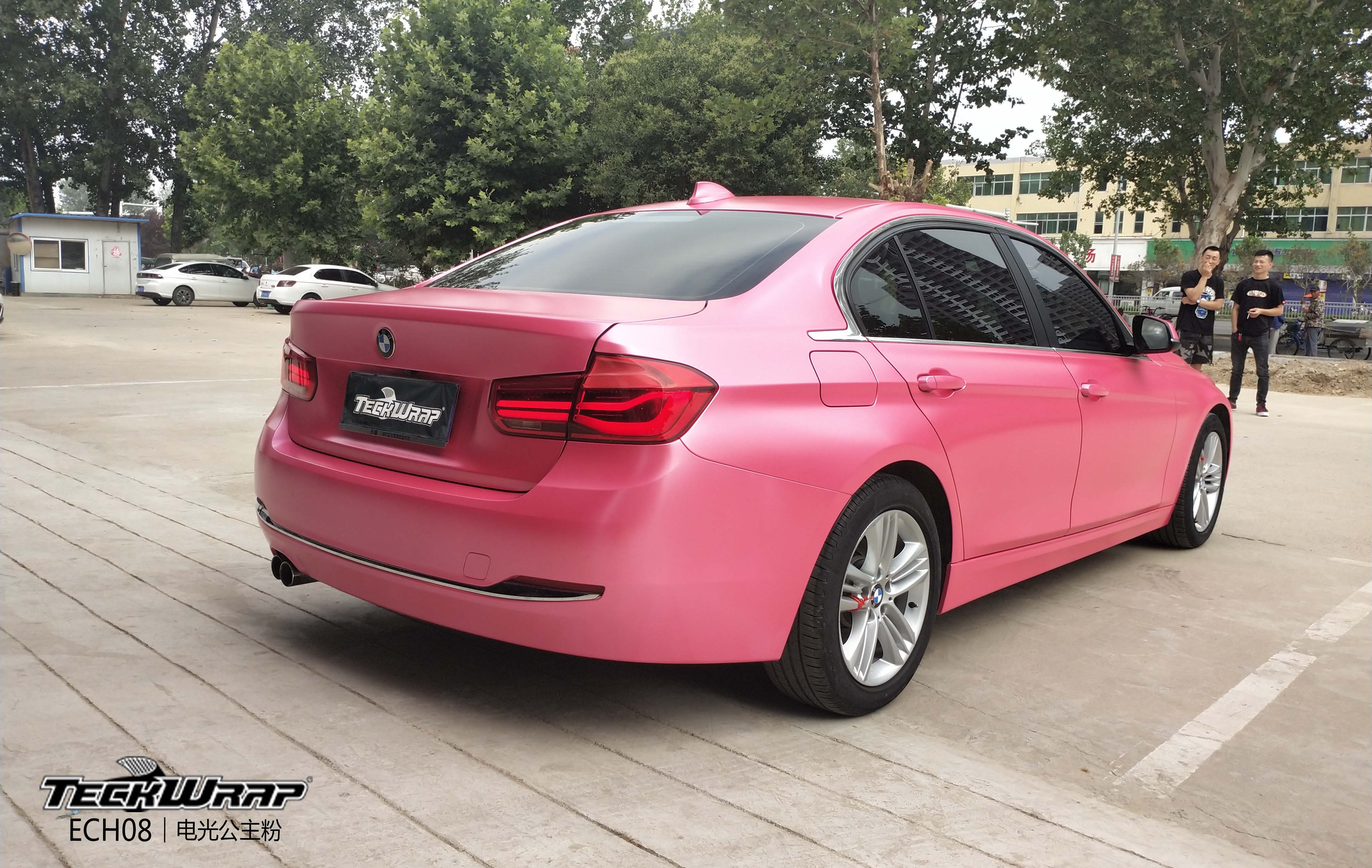 宝马320li汽车改色贴膜teckwrap美国秃鹰ech08电光公主粉