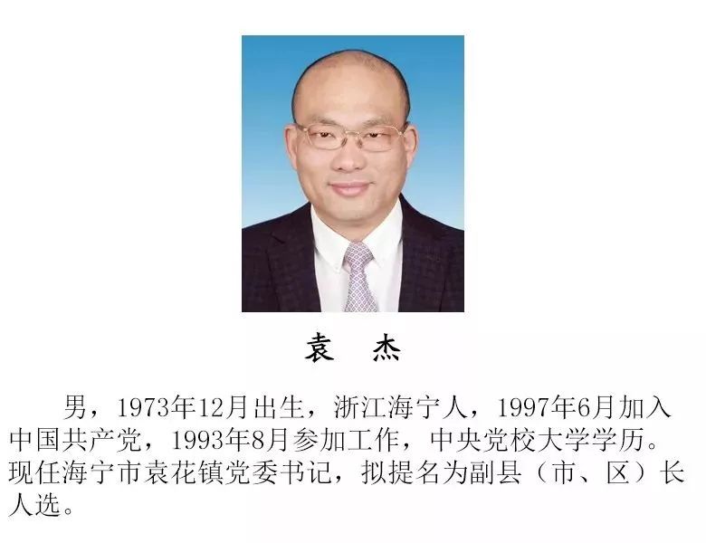 嘉兴市拟提拔任用(转任重要岗位)13名同志_公示